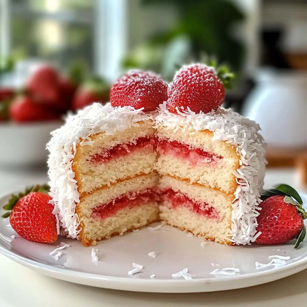 Erdbeer-Kokos-Sponge Cakes für jeden Anlass