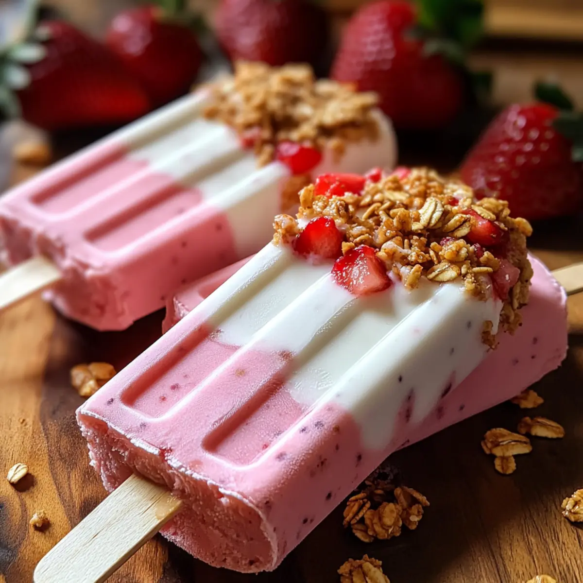 Erdbeer-Joghurt-Riegel für heiße Sommertage