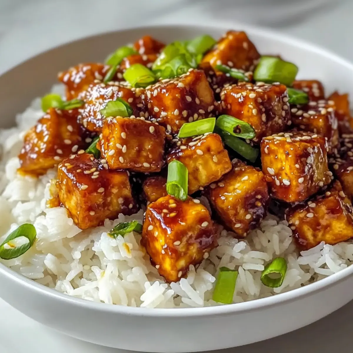 Süß-scharfer Tofu für ein schnelles Abendessen