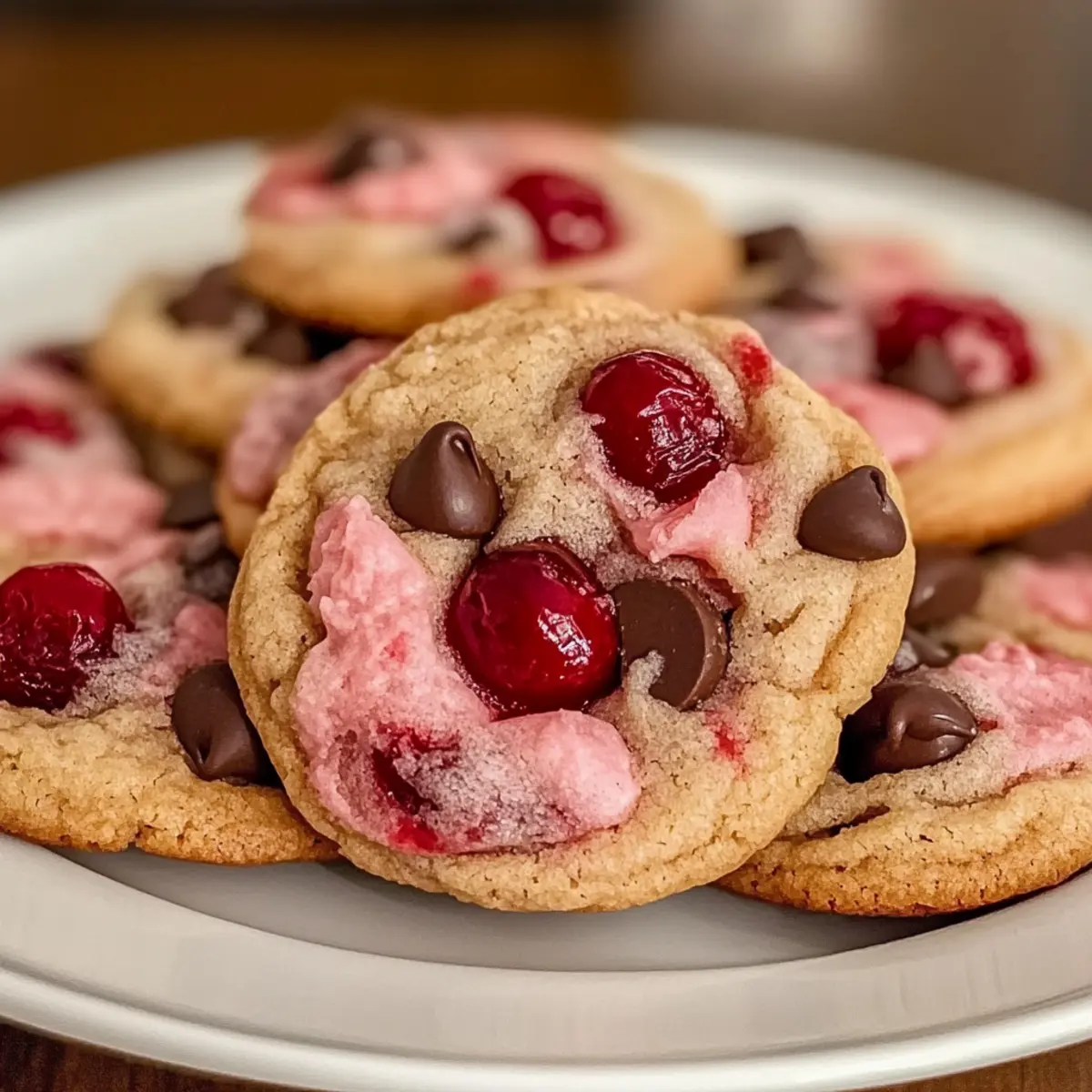 Süße Maraschino-Kirschkekse in 10 Minuten fertig