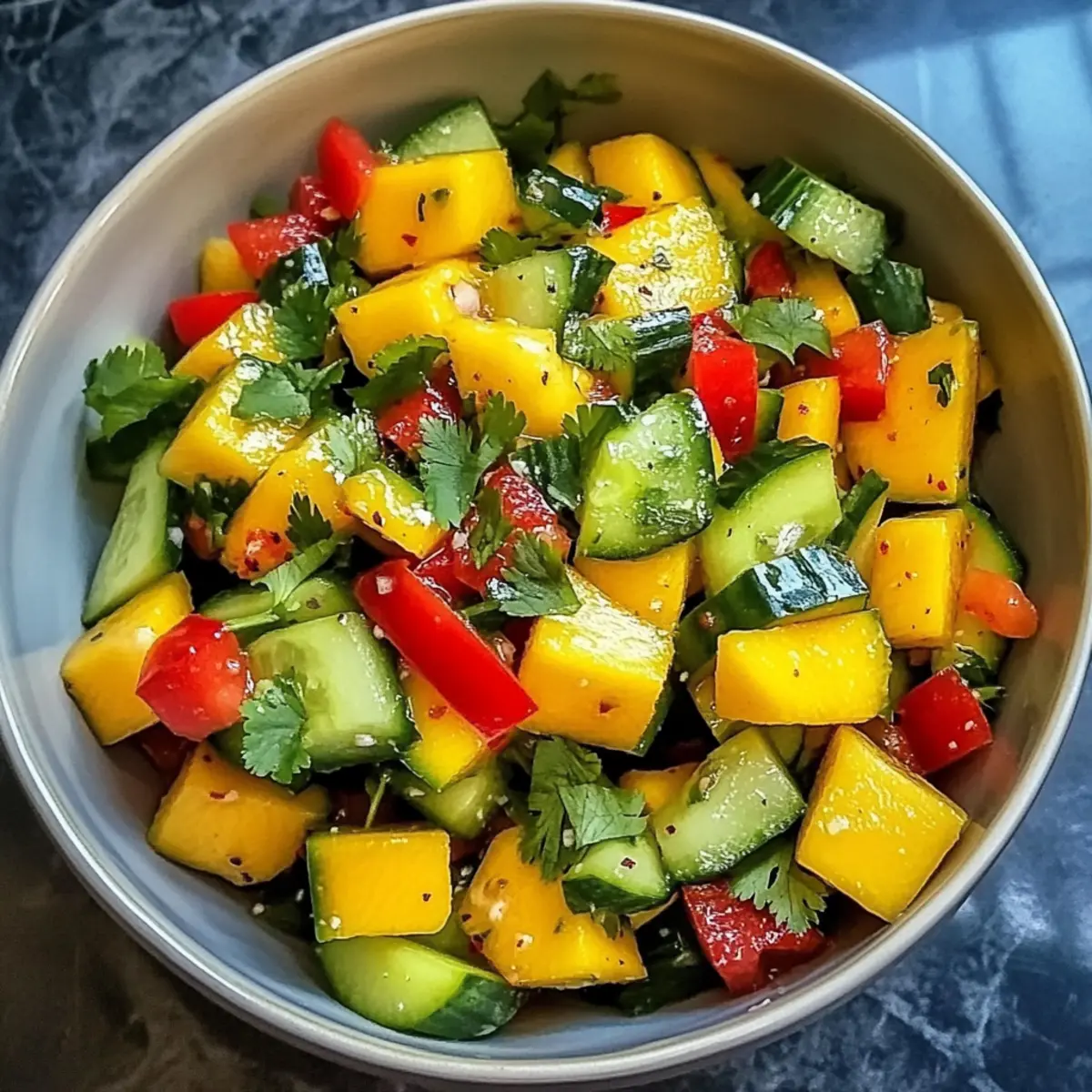 Thai Mango Gurkensalat für frisch-leichte Momente
