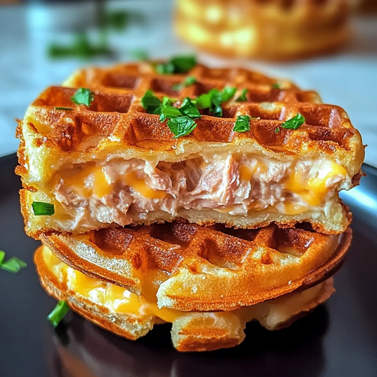 Thunfischschmelz-Chaffle für schnelle Genussmomente