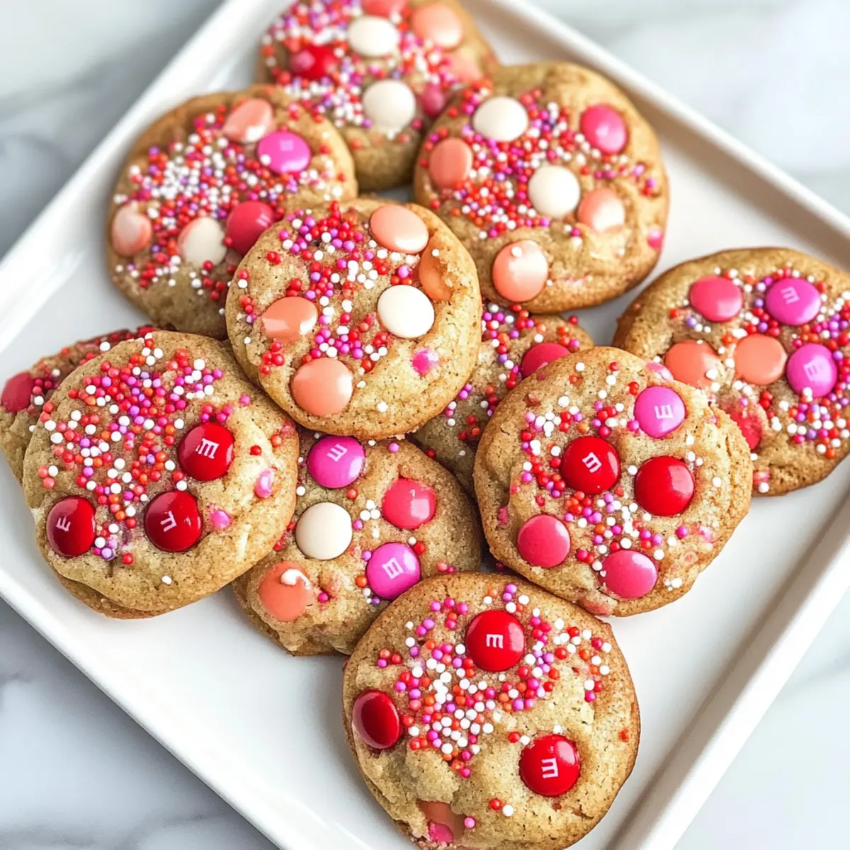 Valentinstag M&M Kekse – Weich, Karamellisiert und Lecker