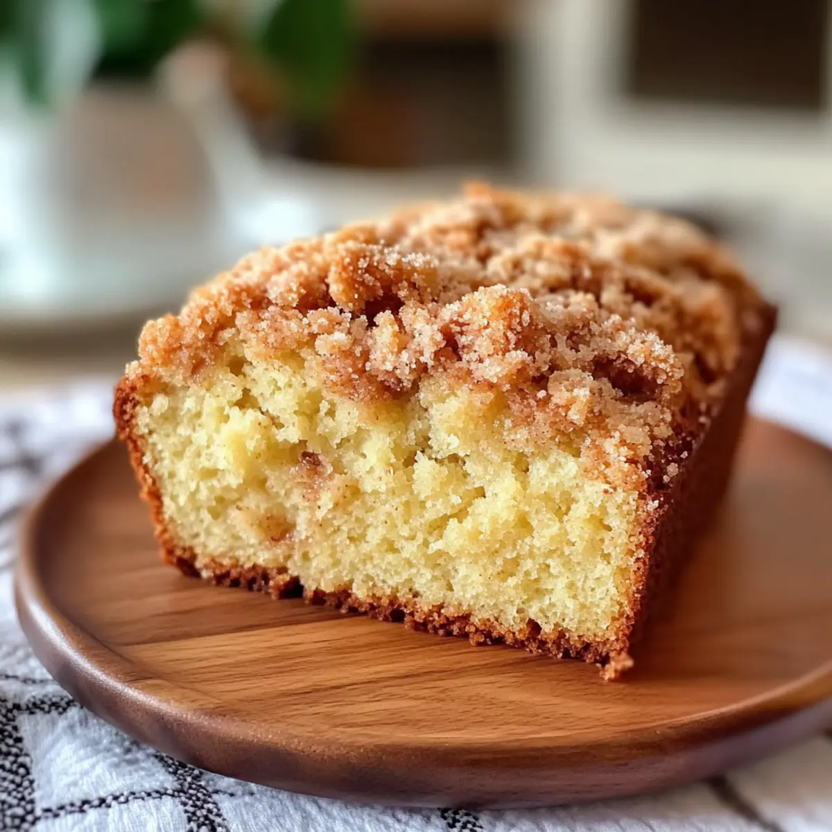 Vanille-Eggnog-Brot mit Krümelbelag für die Feiertage