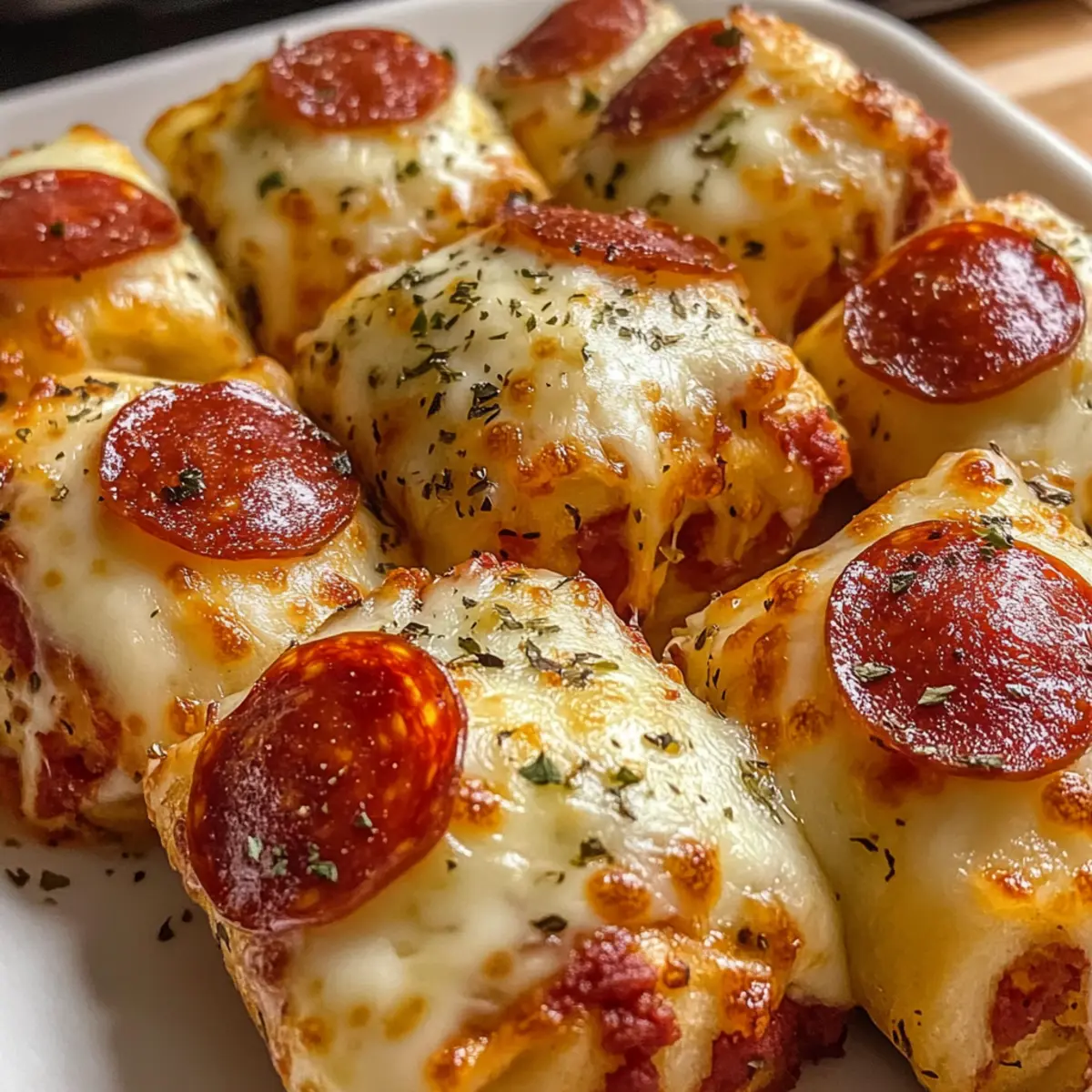Luftfritteuse Pizza-Rollen für schnelle Snacks