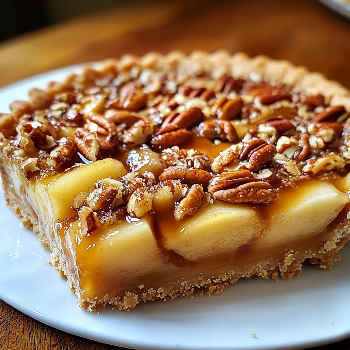 Süße Karamell-Apfel-Tarte für den Herbstgenuss