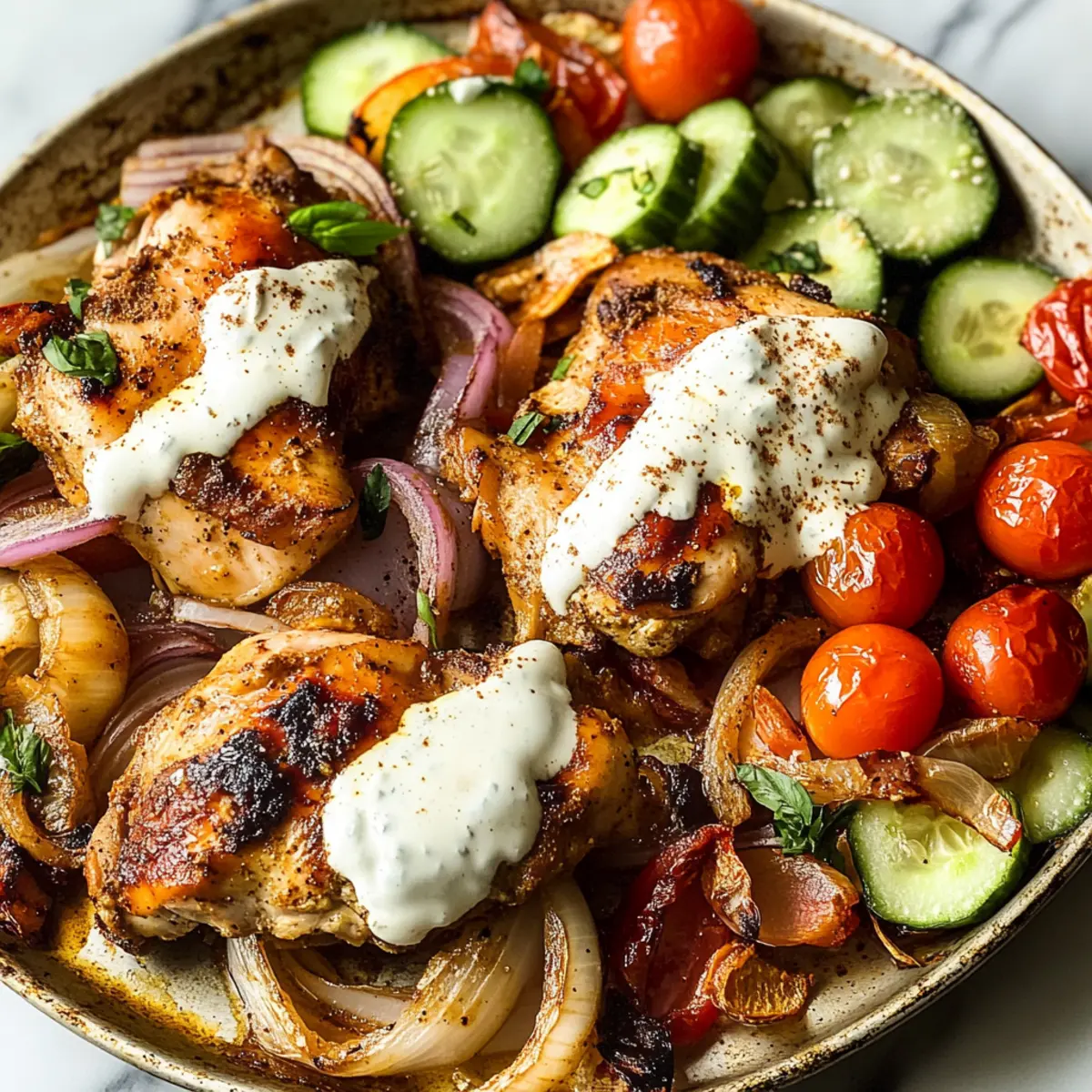 Hühnchen Shawarma Blechpfannen-Dinner ganz einfach