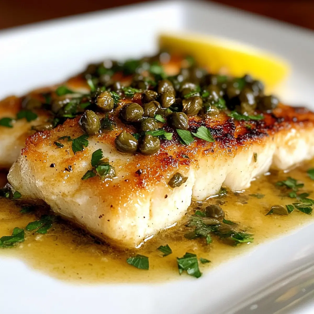 Kabeljau Piccata für ein schnelles Abendessen