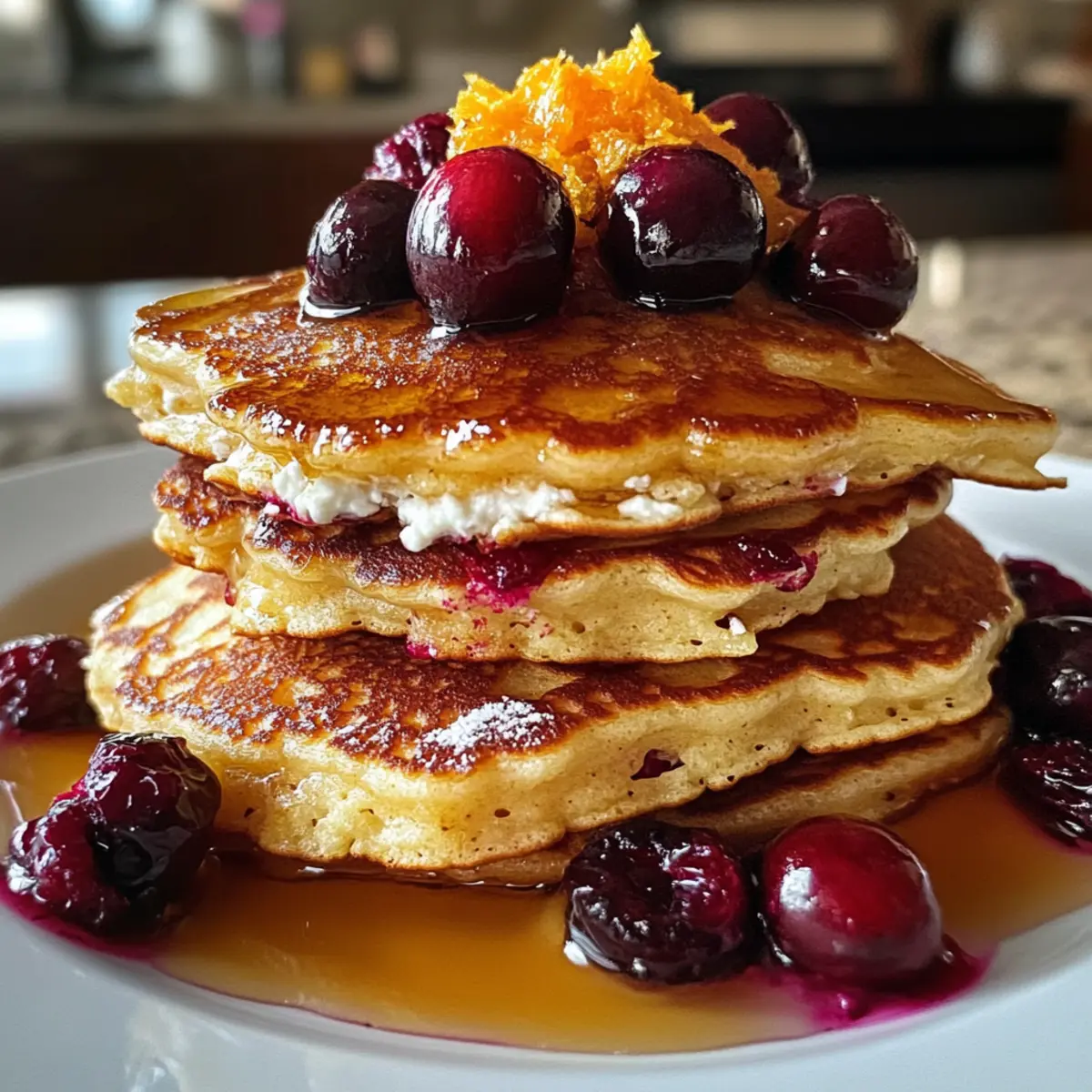 Cranberry-Orange-Ricotta-Pfannkuchen für den perfekten Start