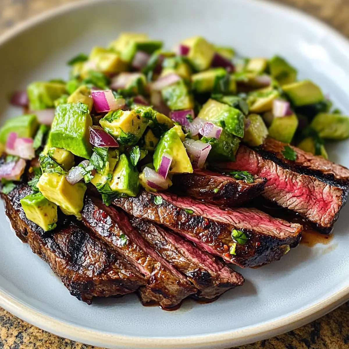 Flanksteak mit Avocado-Salsa ganz einfach genießen
