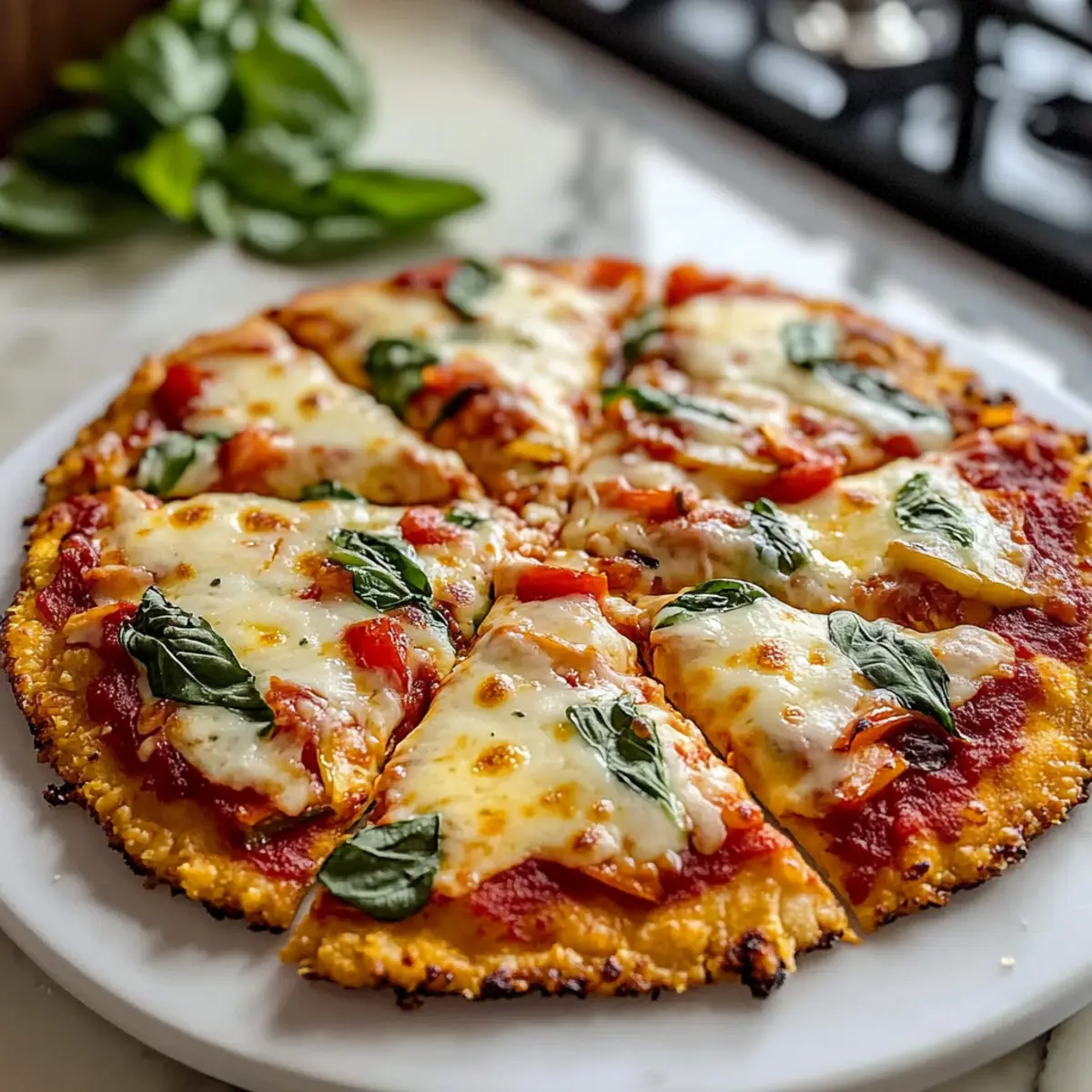 Mehlfreie Hüttenkäse-Pizza-Kruste ganz einfach