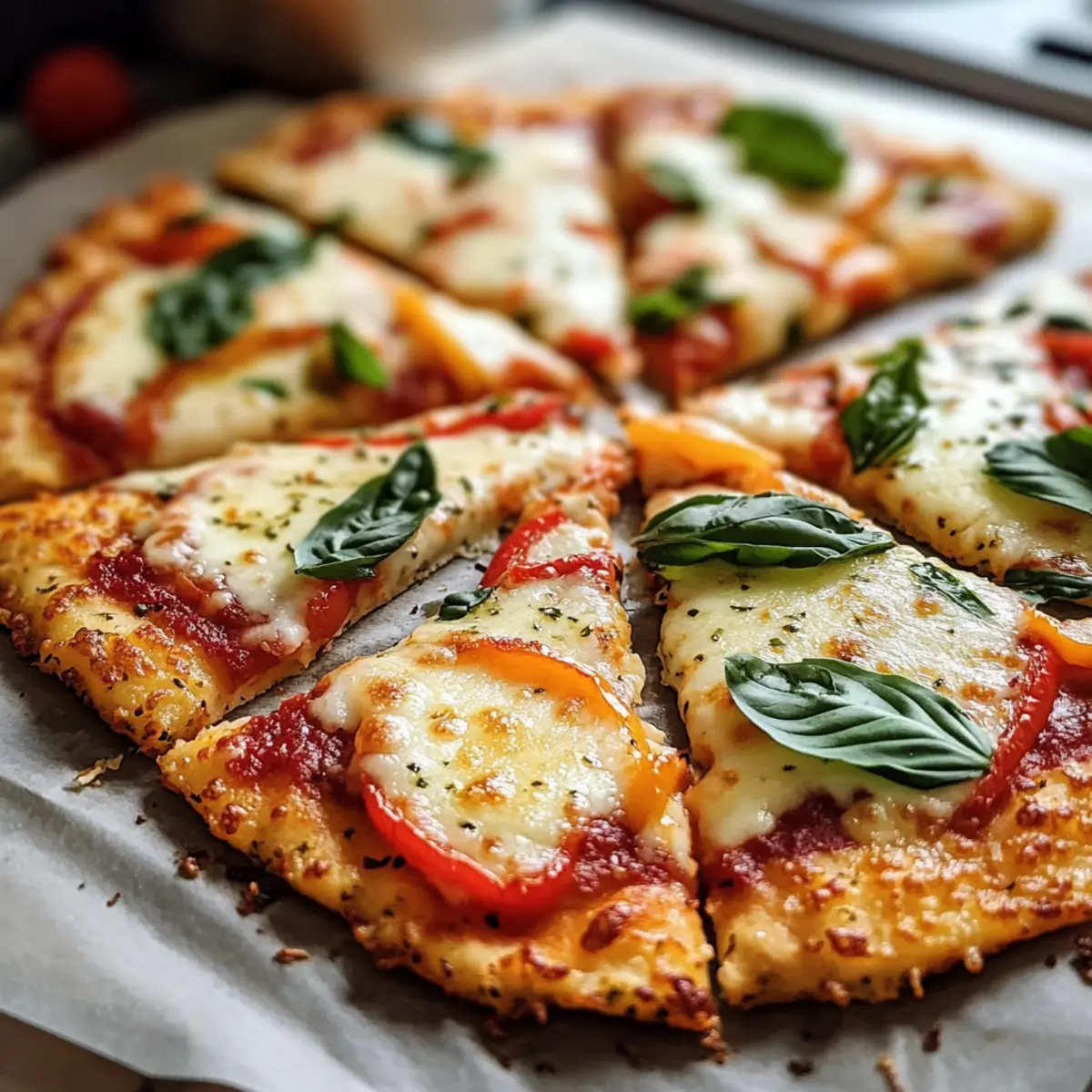 Mehlfreie Hüttenkäse-Pizzakruste ganz einfach