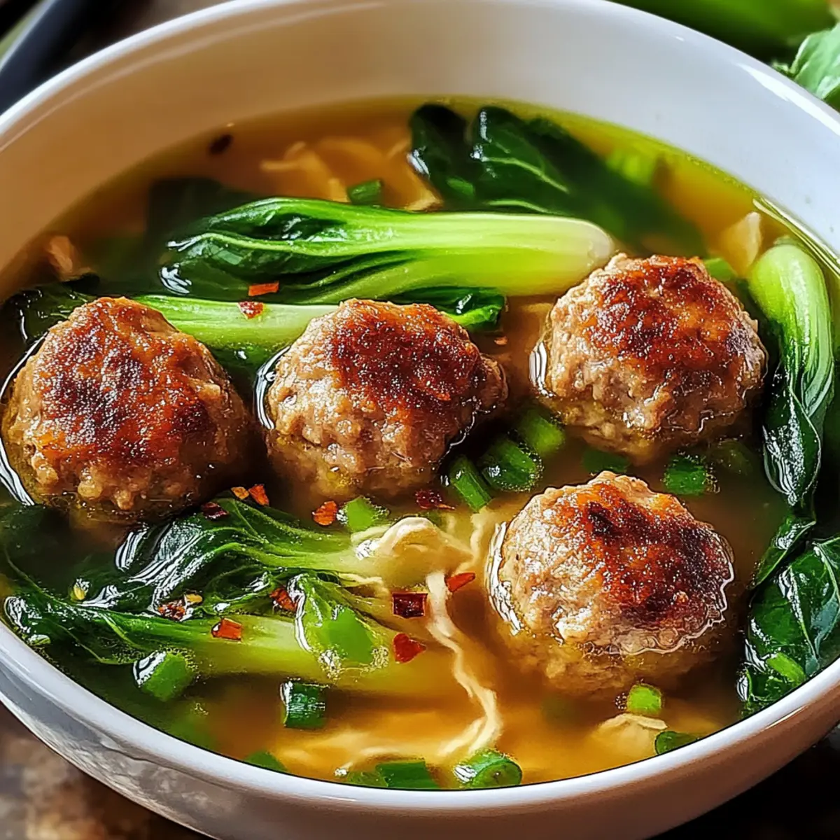 Ingwer-Hühnchen-Fleischbällchen-Suppe für Seele und Magen