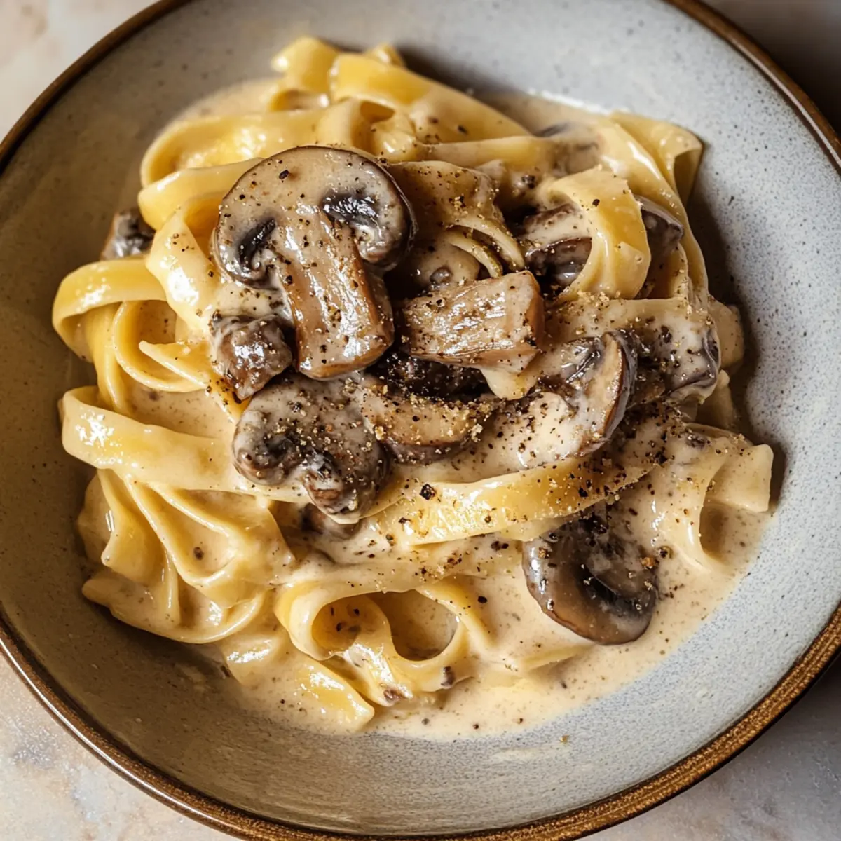 Gorgonzola-Trüffelcremesauce mit Pilzen schnell und einfach