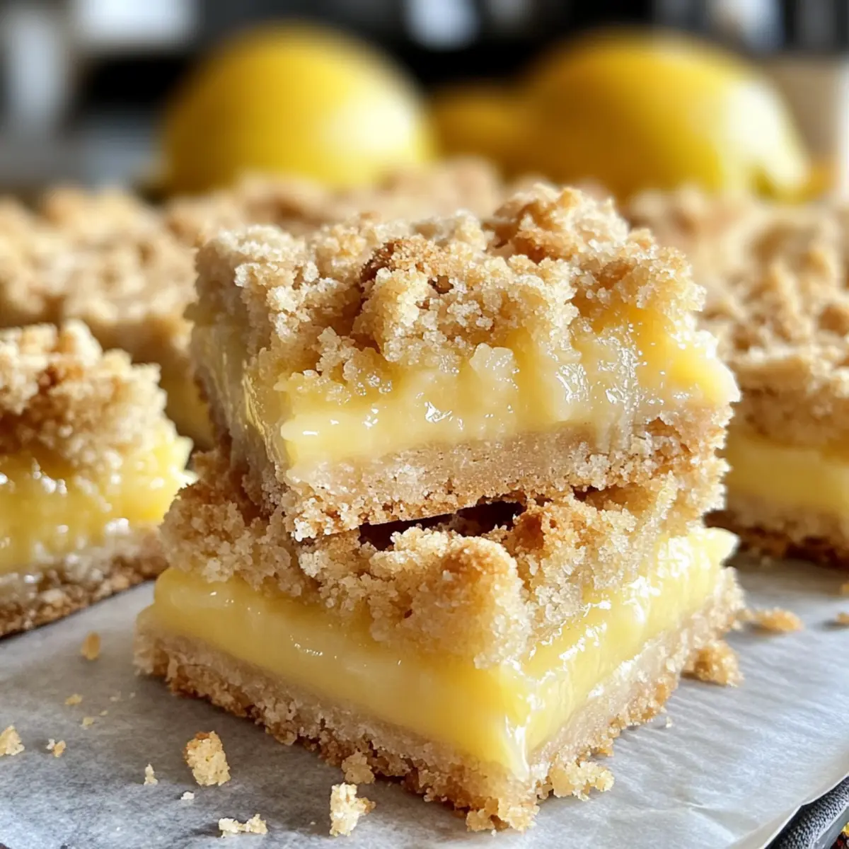 Hausgemachte Zitronenkrümelriegel für jeden Anlass
