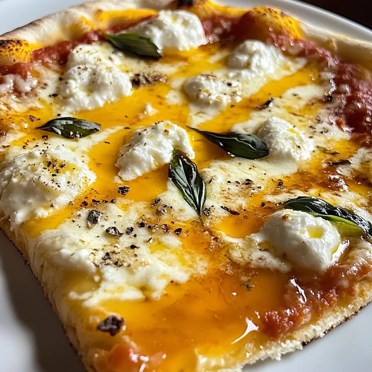 Unwiderstehliche heiße Honig-Ricotta-Pizza selbstgemacht