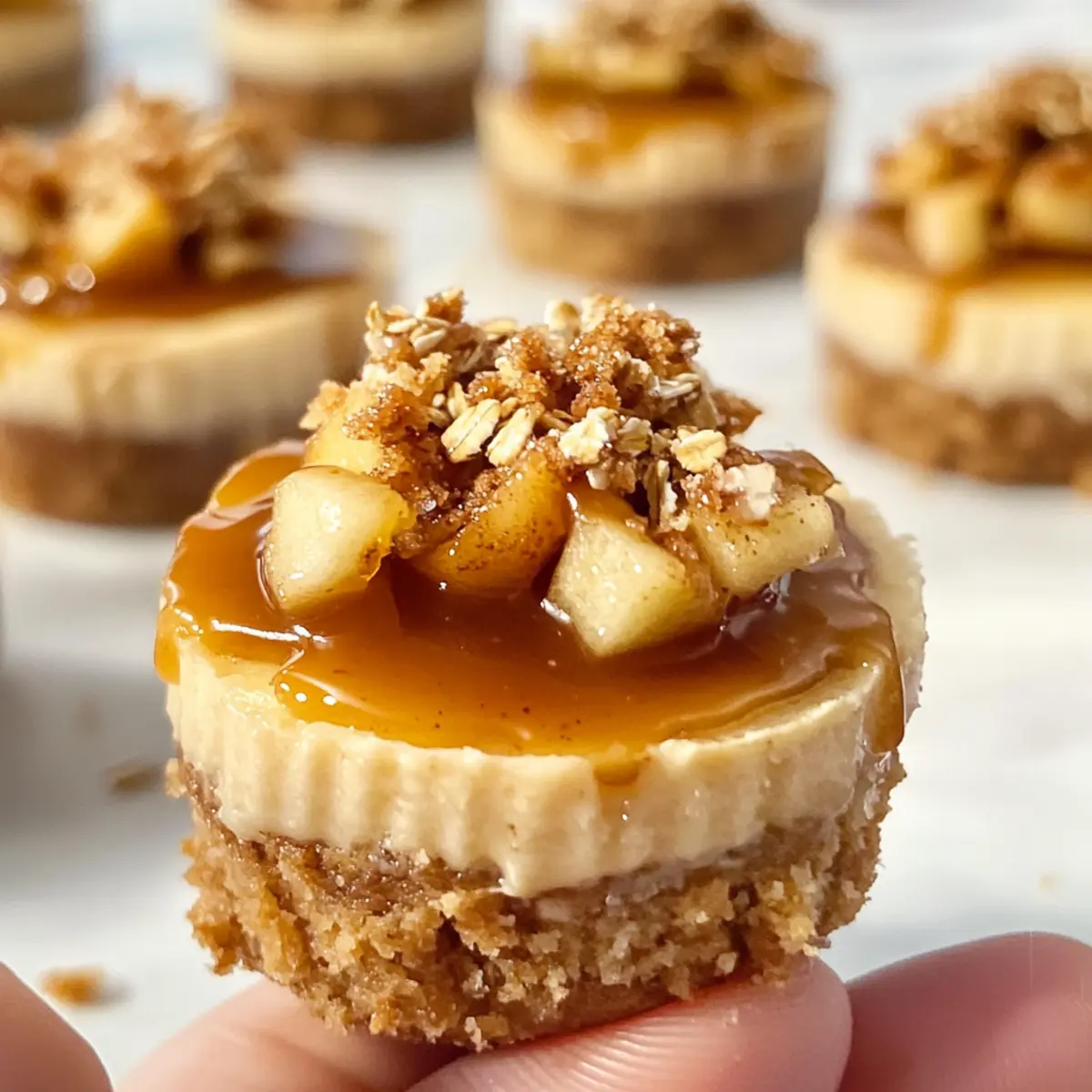Mini Apfel-Karamell-Käsekuchen für den perfekten Herbst