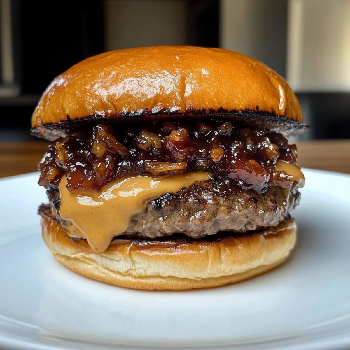 Erdnussbutter Speck Marmelade Burger zum Verlieben