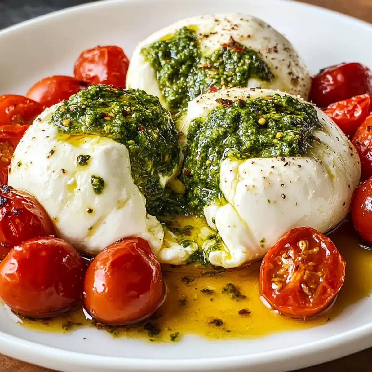 Pesto gefüllte Burrata Bomben für den perfekten Snack