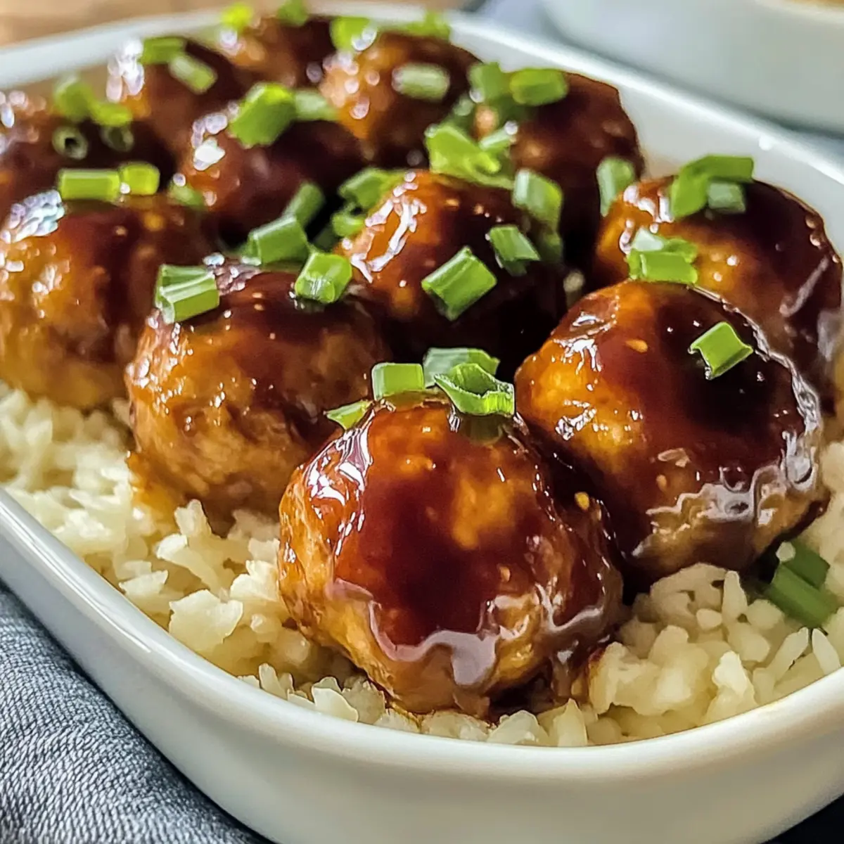 Ananas-Teriyaki-Hähnchenfleischbällchen schnell gemacht