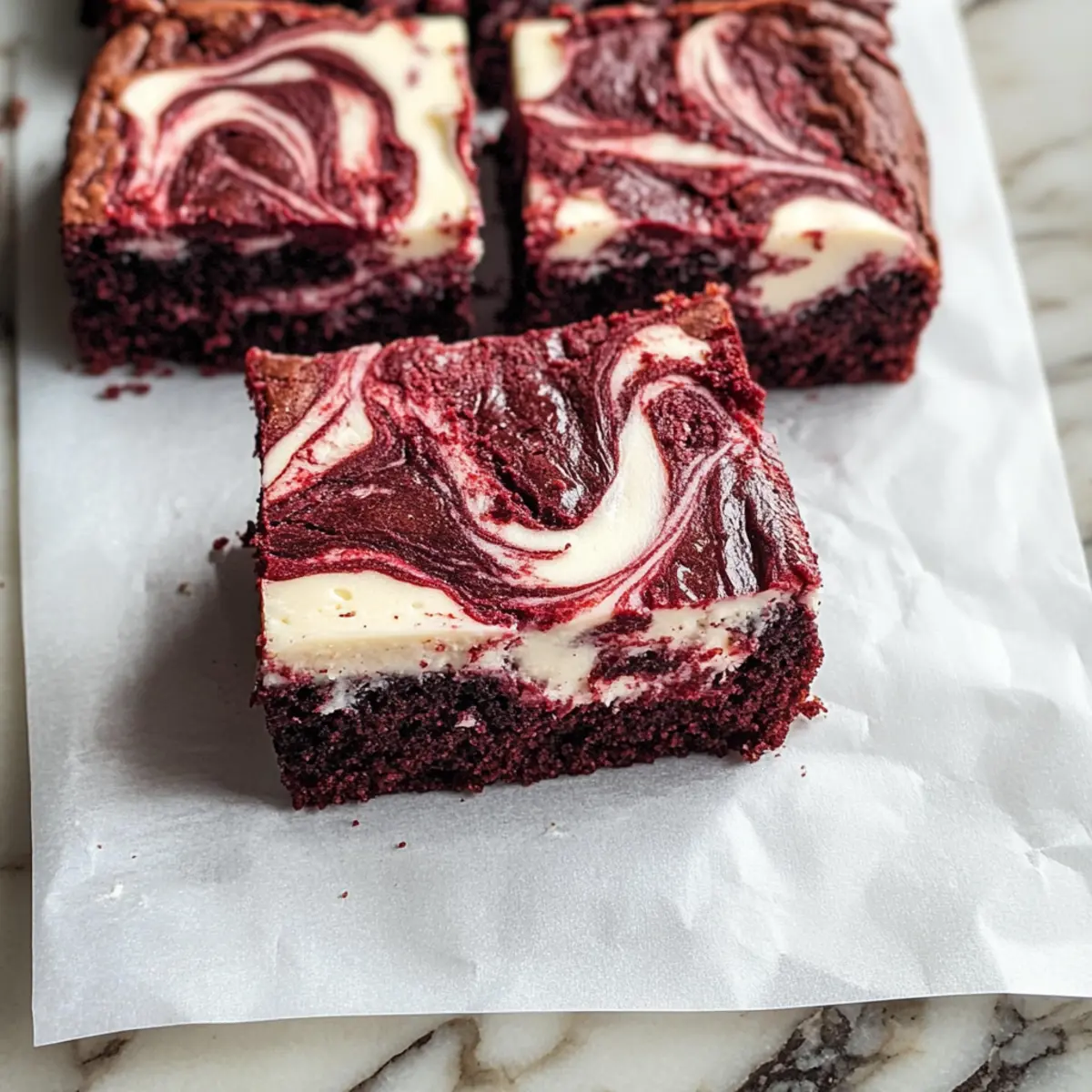 Rote Samt Käsekuchen Brownies für jeden Anlass