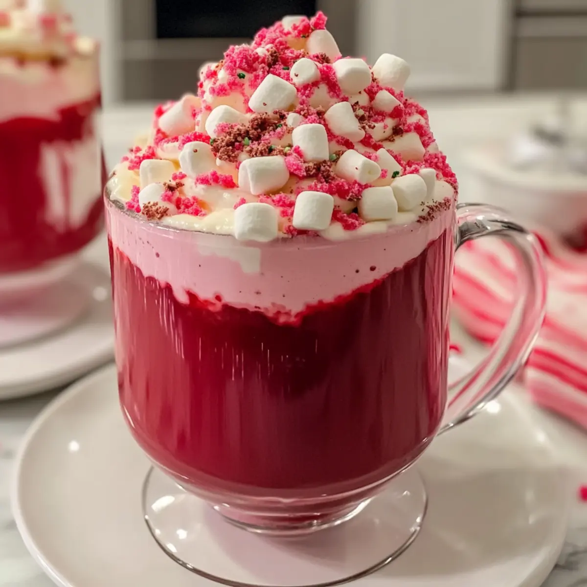 Rote Samt heiße Schokolade für fesselnde Winterabende