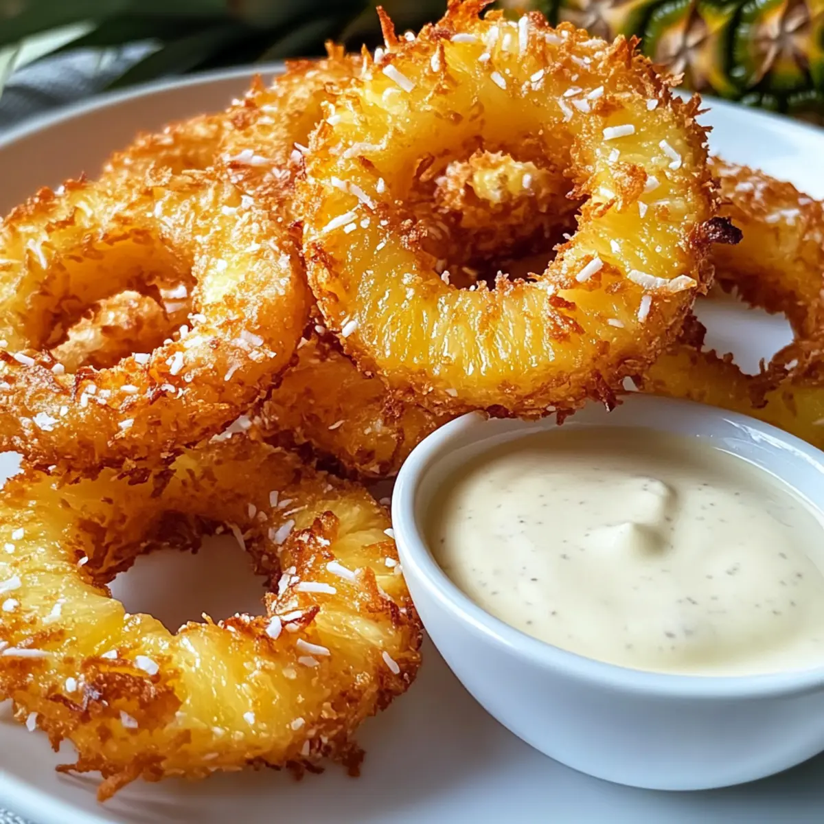 Rum-getränkter frittierter Ananas für Sommerpartys