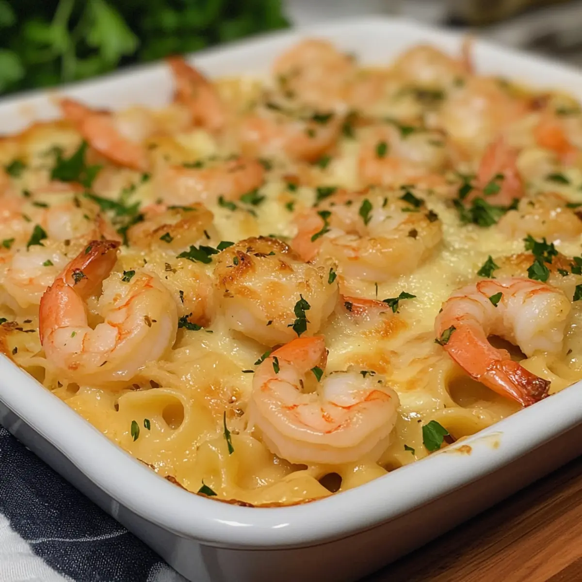 Garnelen Scampi Pasta Auflauf für die Ganze Familie