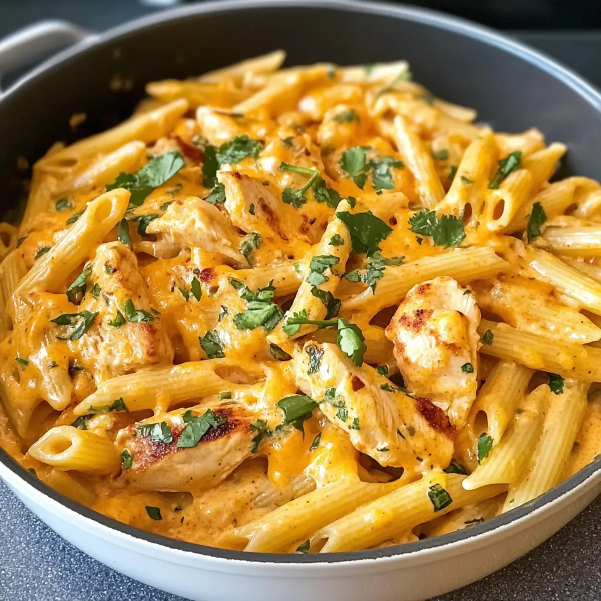 Südwestlichen Hähnchen Alfredo für ein schnelles Abendessen