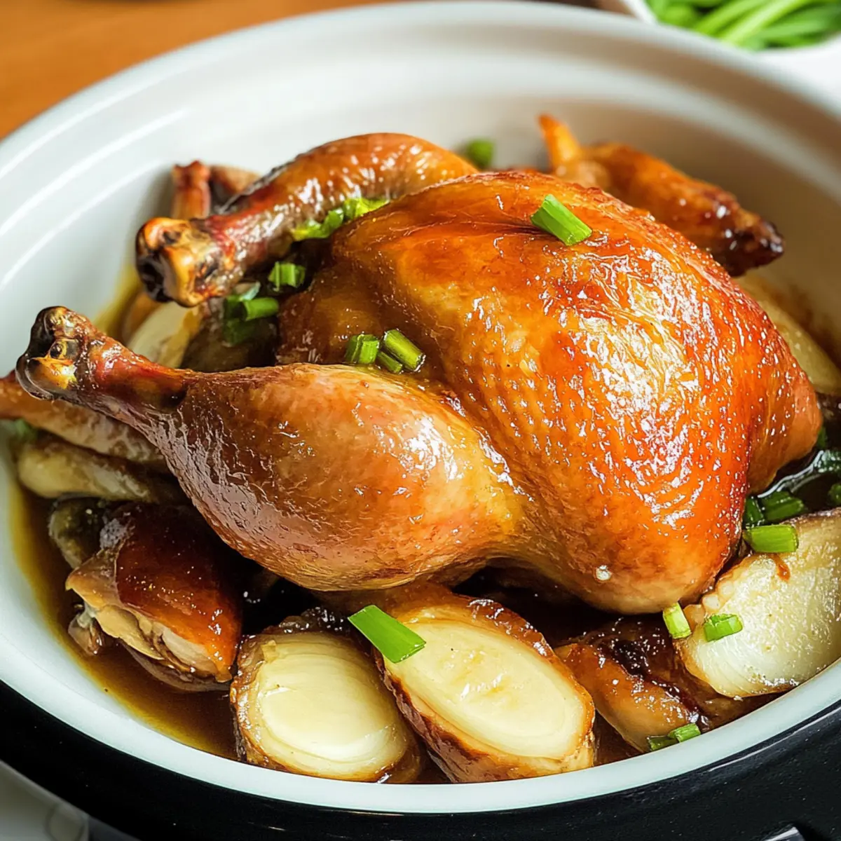 Sojasoßenhühnchen auf Reis für die Familie