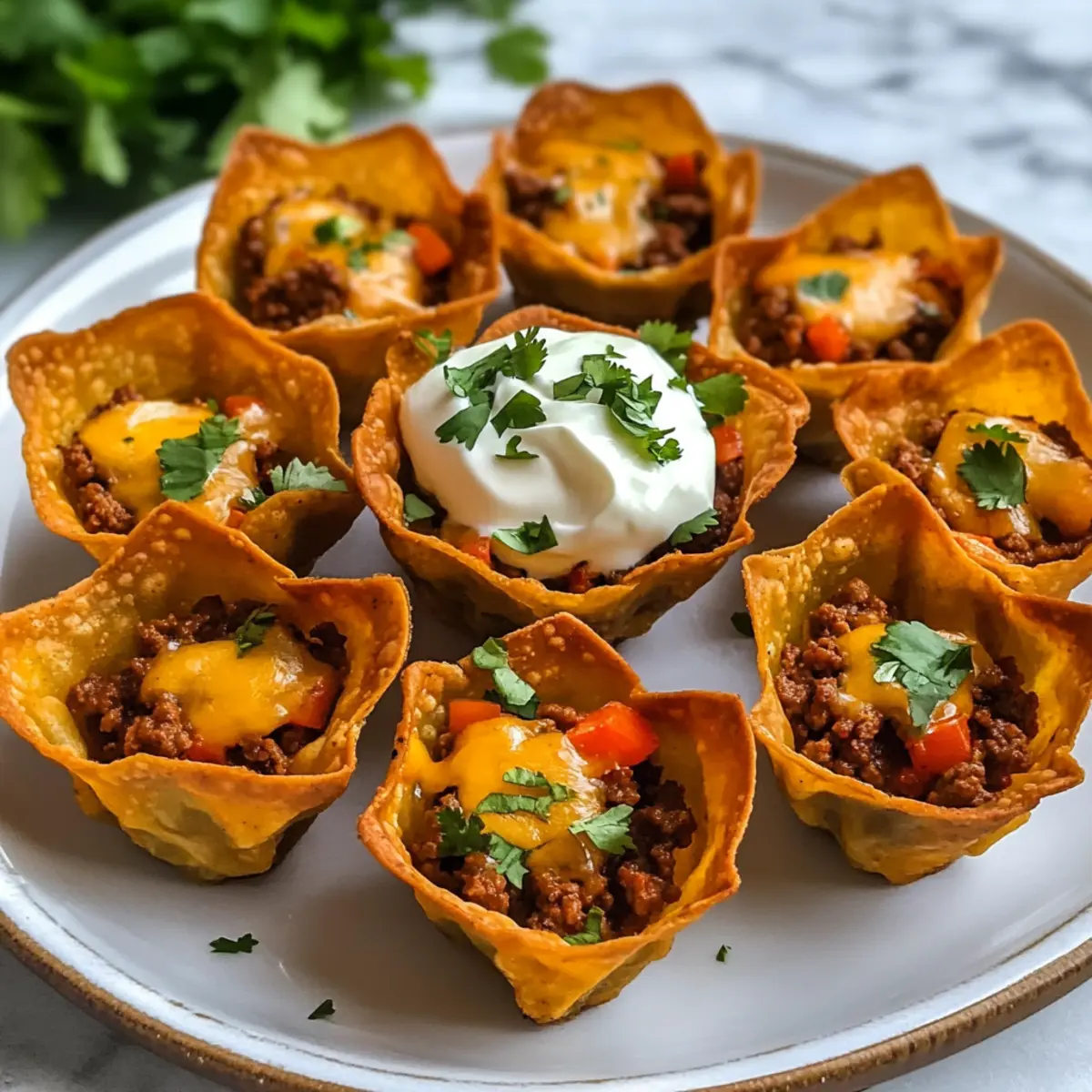 Crispy Taco-Tassen für den perfekten Snack