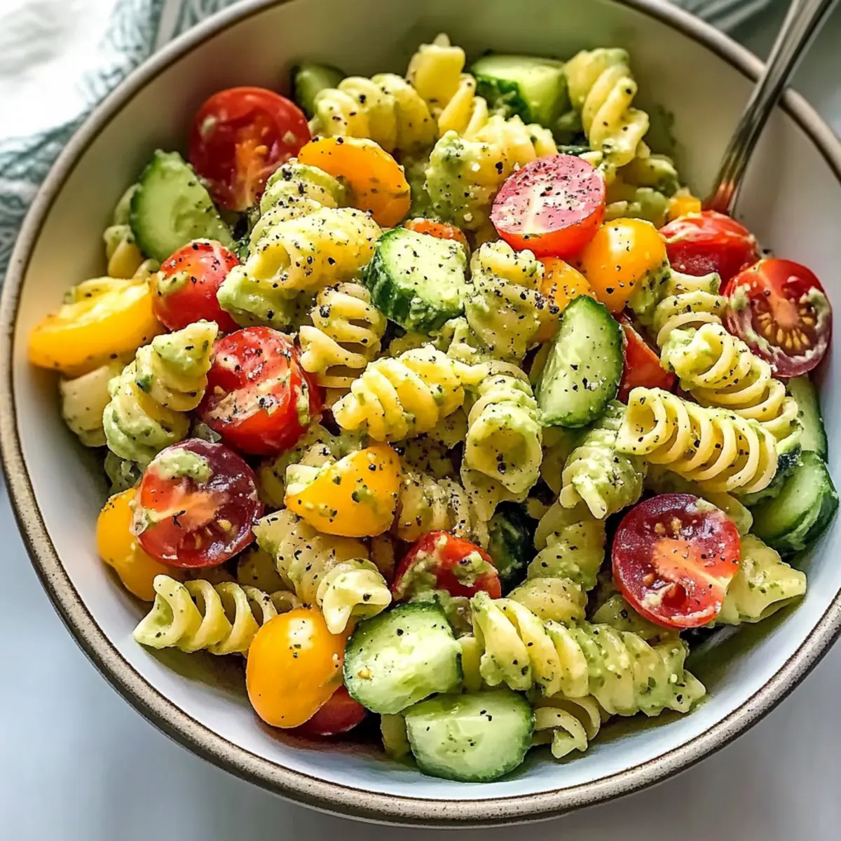 Avocado-Pasta-Salat für den perfekten Sommergenuss