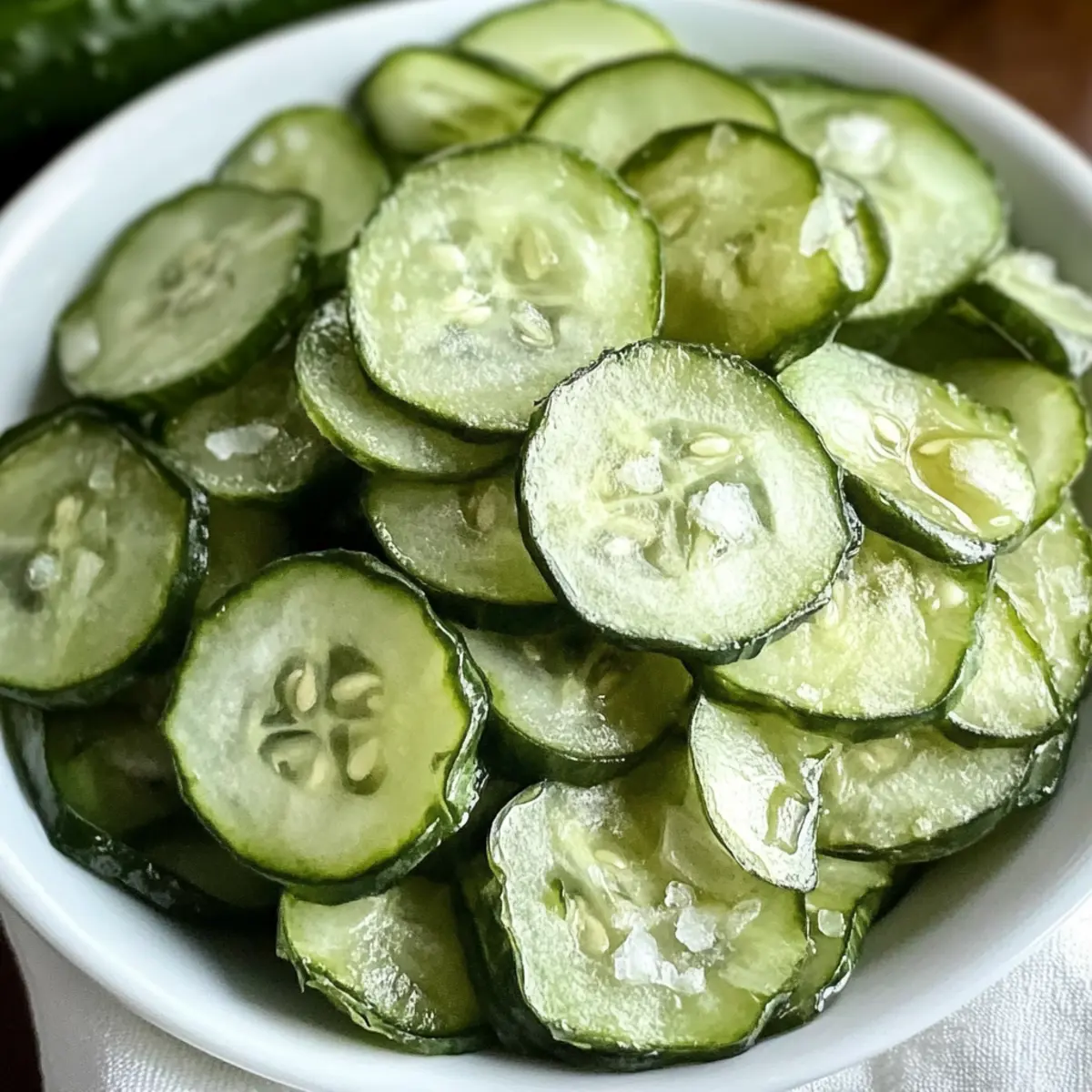 Gebackene Gurkenchips mit Salz- und Essiggeschmack