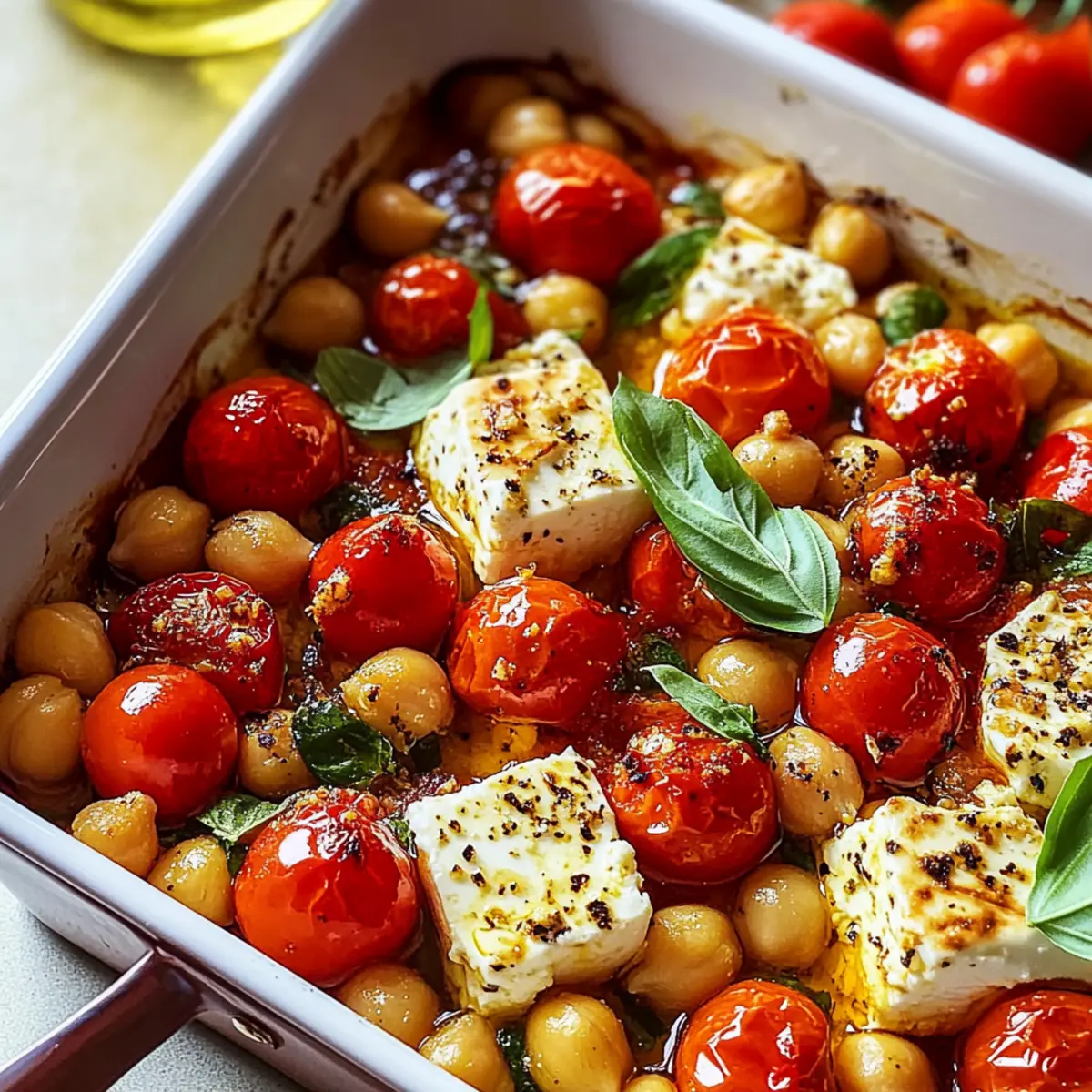 Überbackener Feta-Kichererbsen in weniger als 40 Minuten