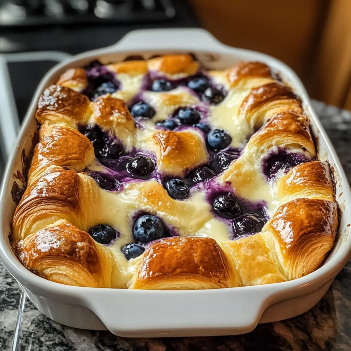 Blaubeer-Frischkäse-Croissant-Auflauf für ein gemütliches Frühstück