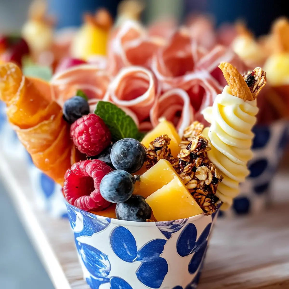 Frühstücks-Charcuterie-Becher für den perfekten Brunch