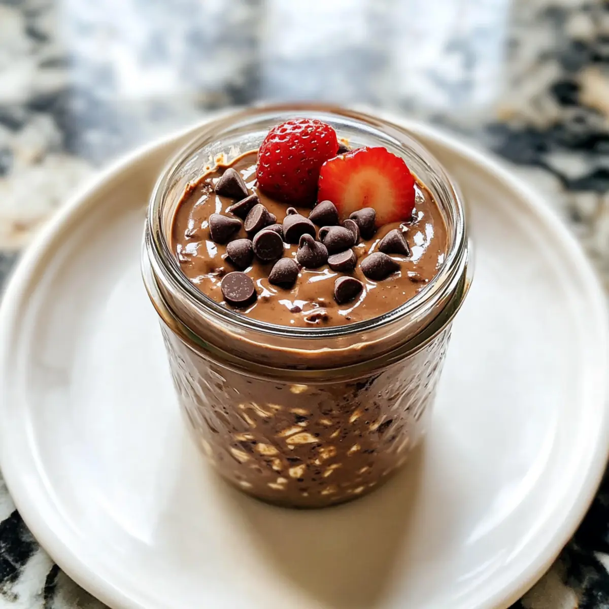 Brownie-Teig Übernacht-Haferflocken für Naschkatzen