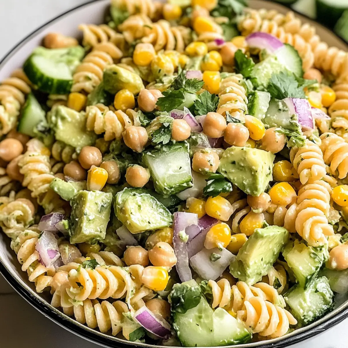 Koriander Limetten Pasta Salat leicht gemacht