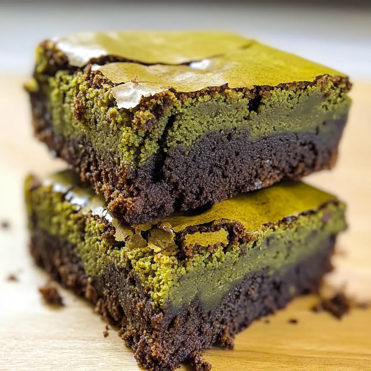 Fudgy Schokoladen-Matcha-Brownies für Genießer