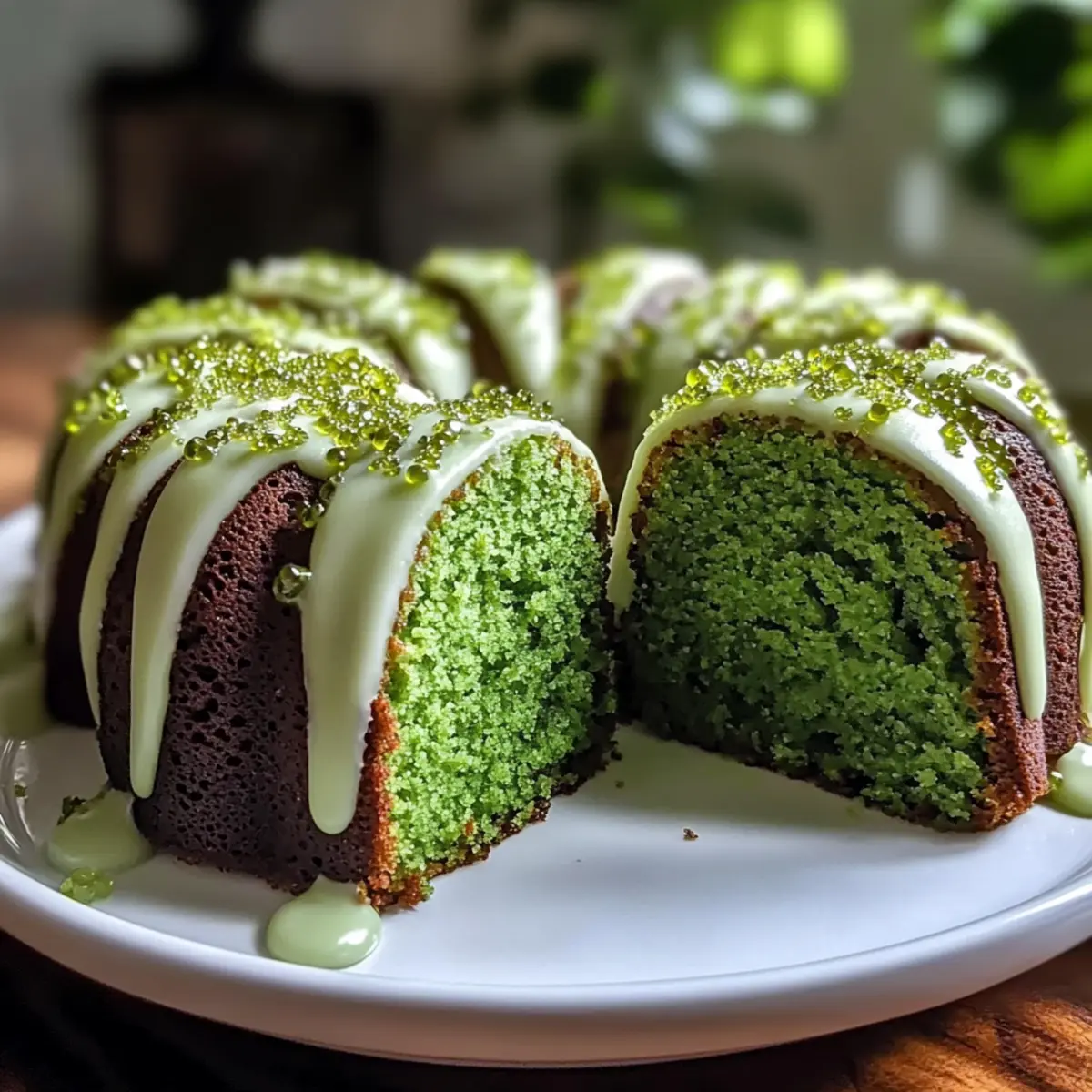 Grüne Samt Mini Bundt Kuchen für jeden Anlass