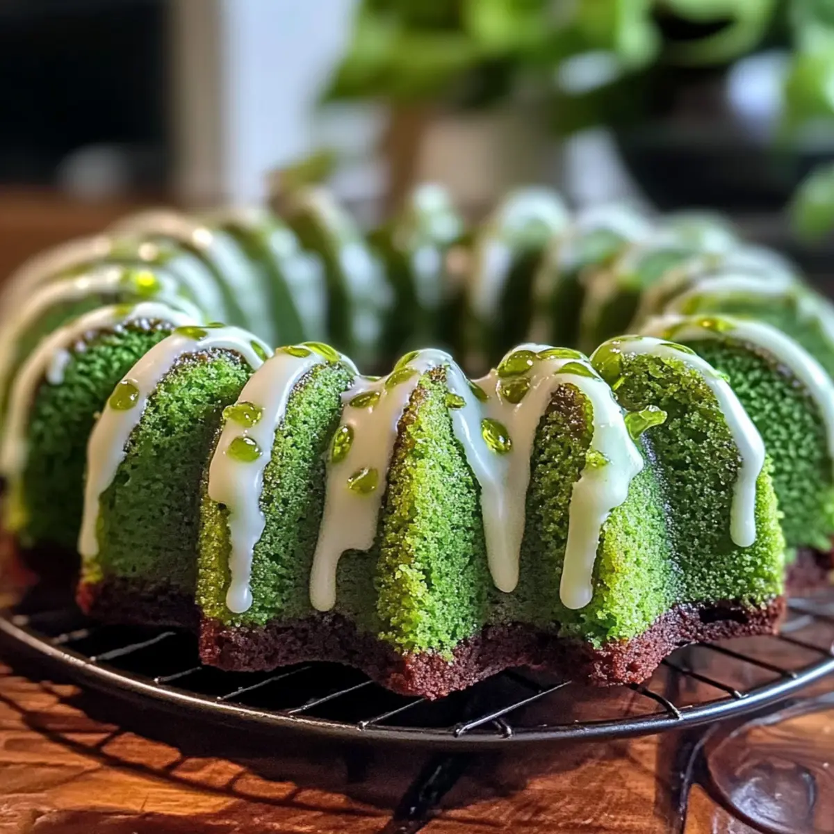 Grüne Samt Mini Bundt Kuchen für St. Patrick’s Day