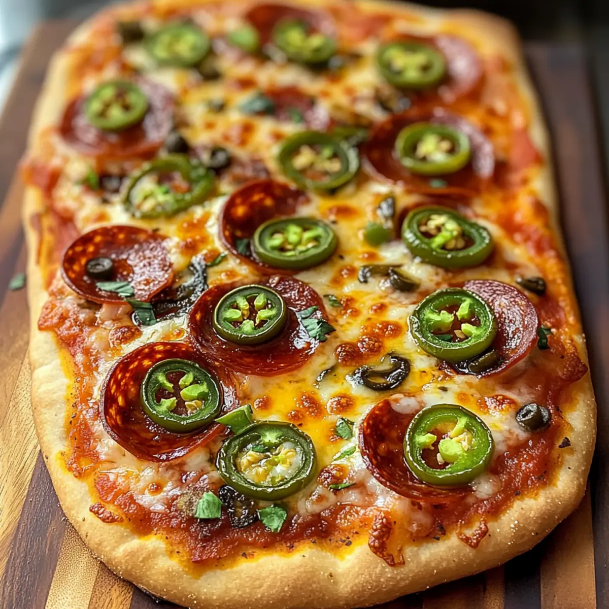 Heiße Honig-Fladenbrot-Pizza für schnelle Abende