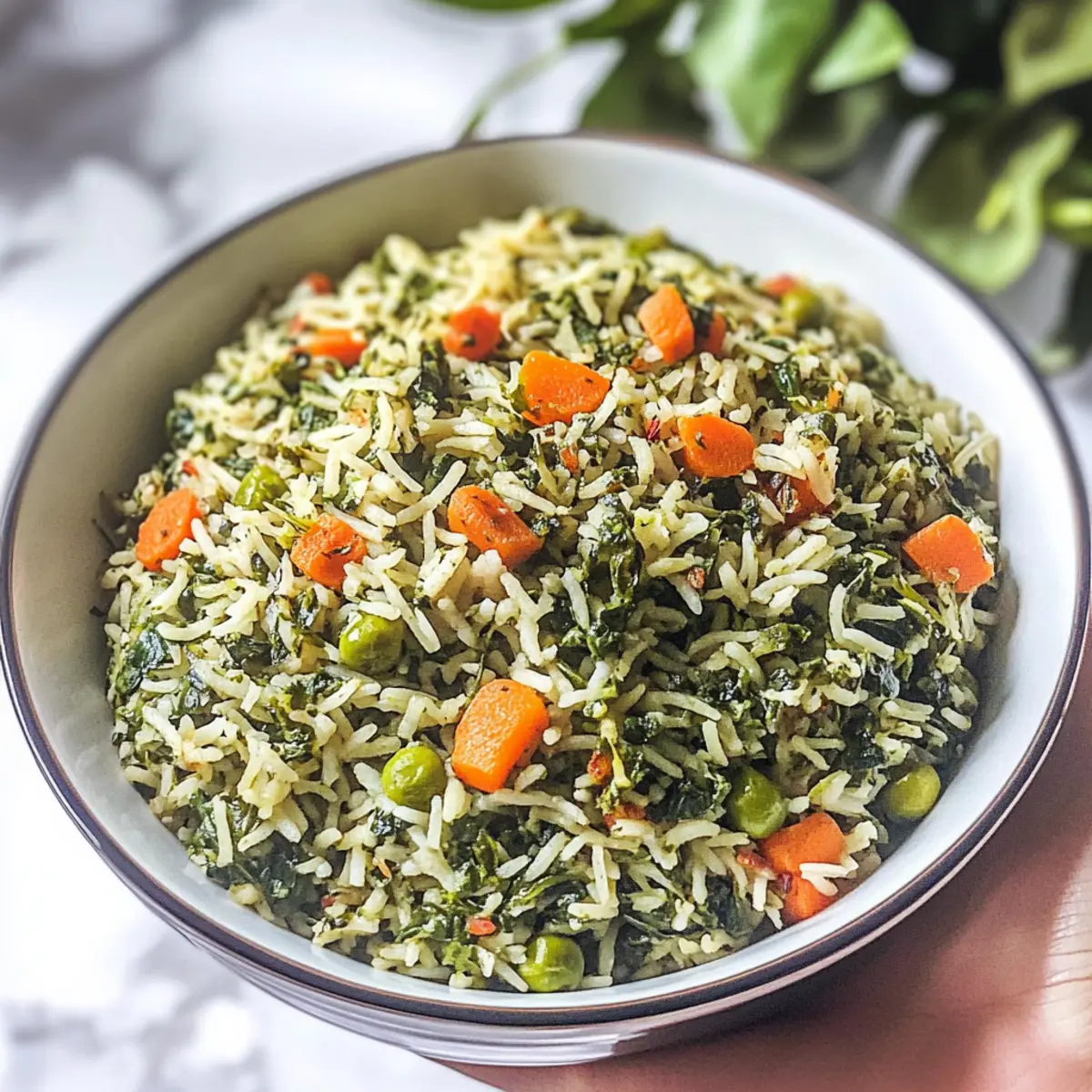 Schneller Instant-Topf Spinat Reis für jeden Tag