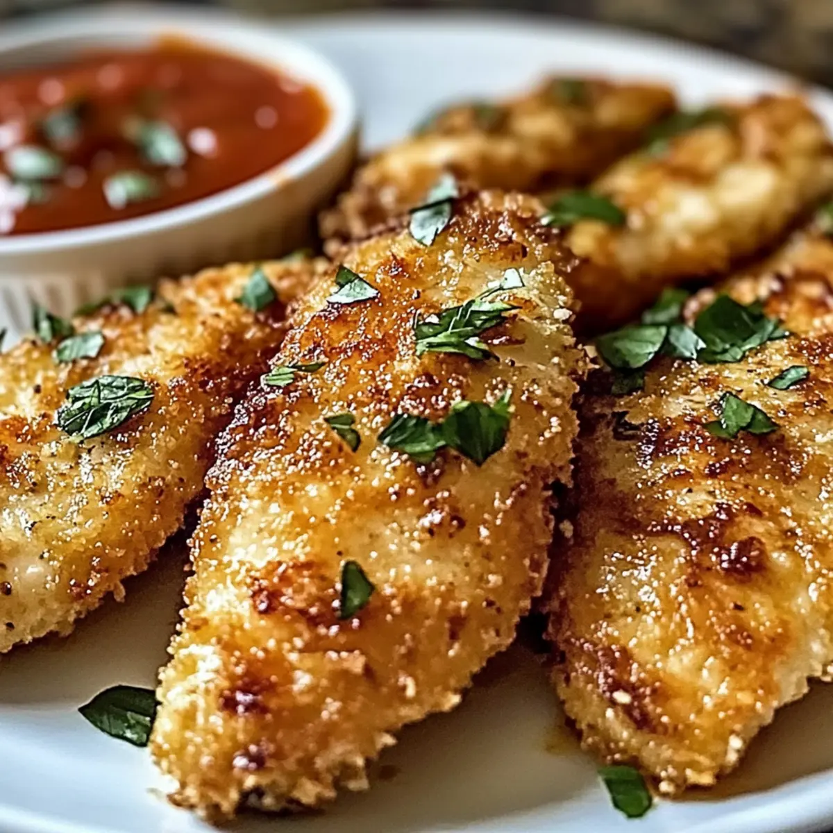 Zitronenknoblauch-Parmesan-Hühnchenstreifen lecker machen