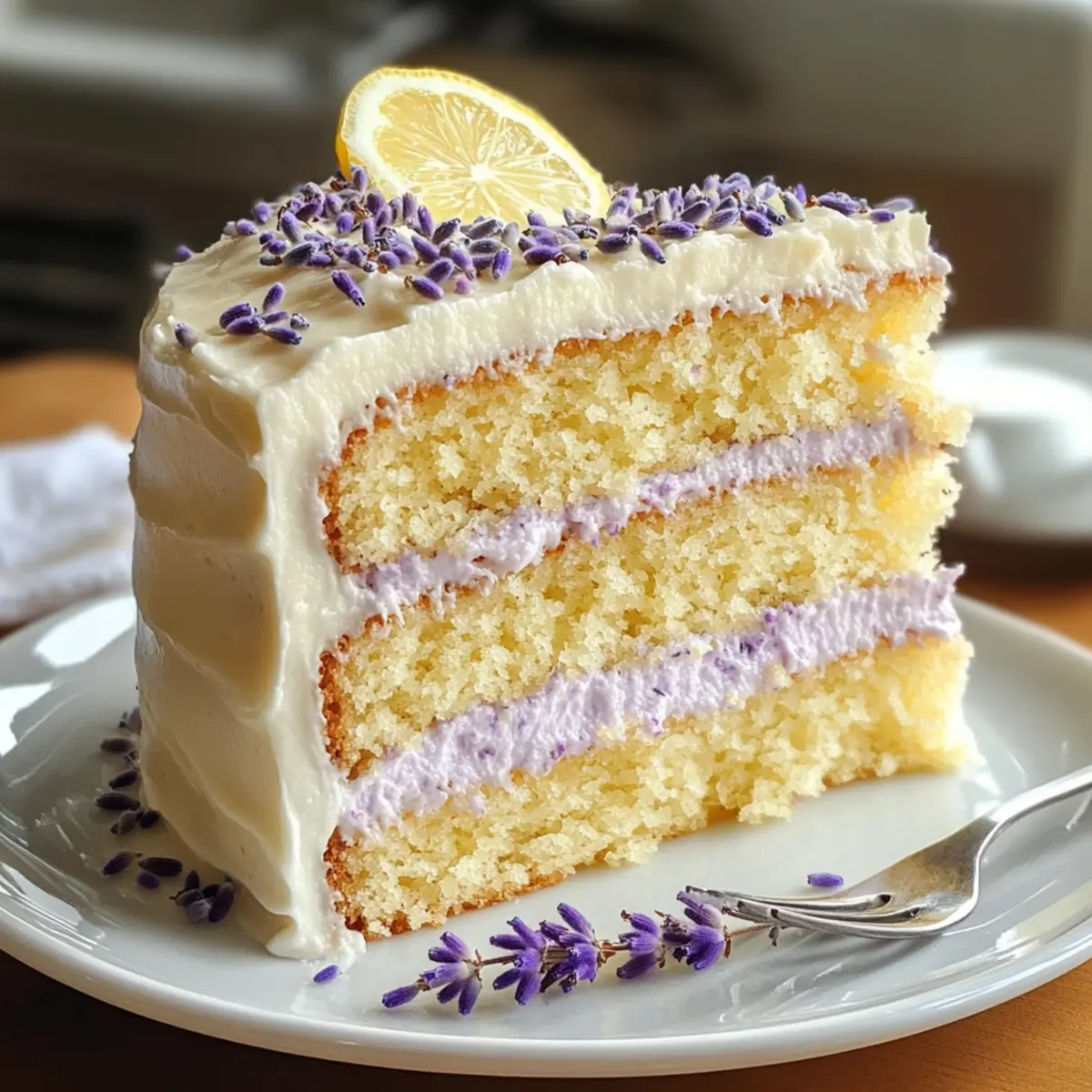 Saftiger Zitronenlavendel-Kuchen für Genießer