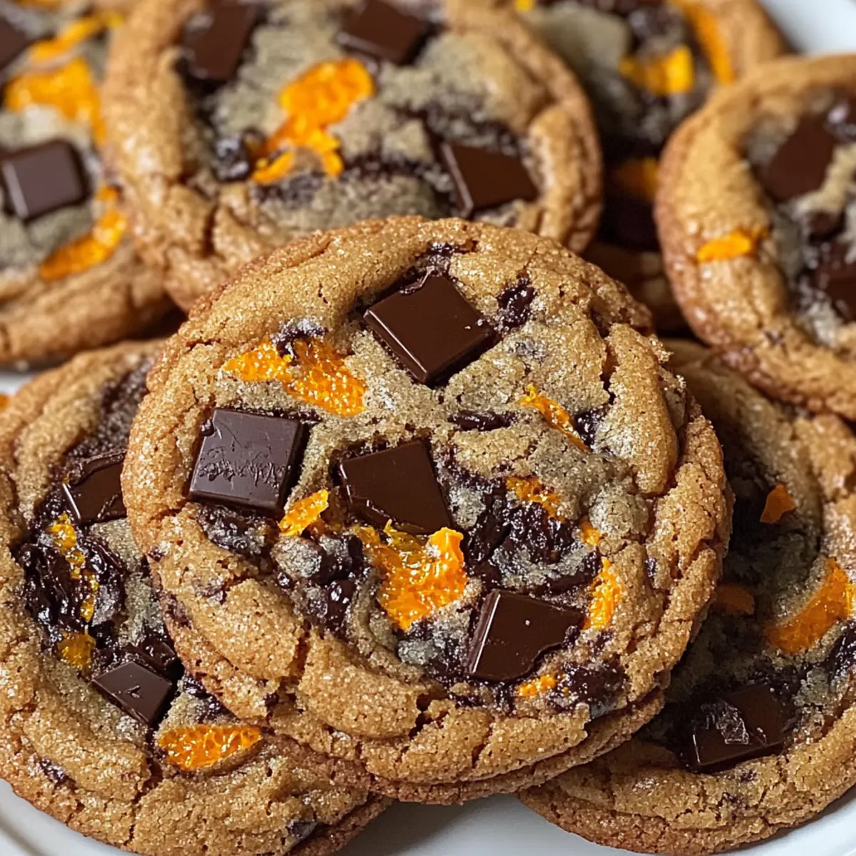 Orange Dunkle Schokoladenkekse für Naschkatzen