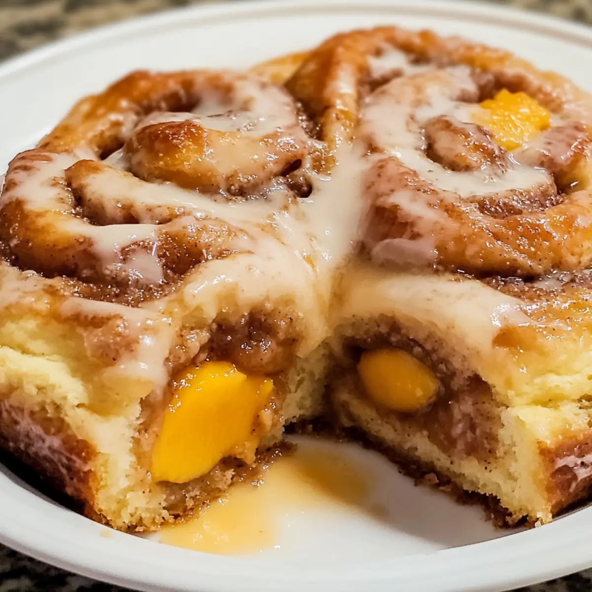 Pfirsich-Cobbler-Zimtschnecken-Glück für Naschkatzen