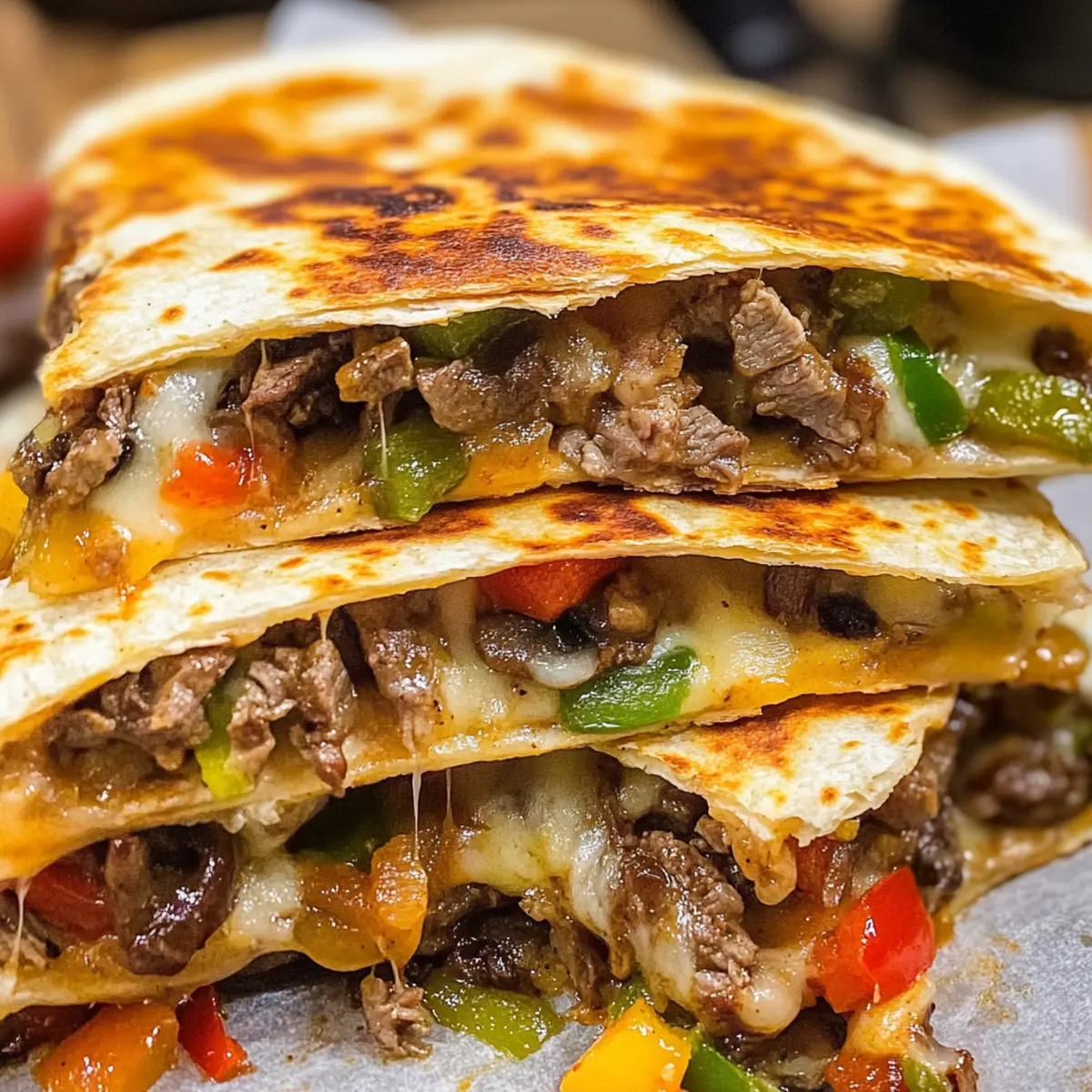 Philly Cheesesteak Quesadilla schnell und einfach geniessen