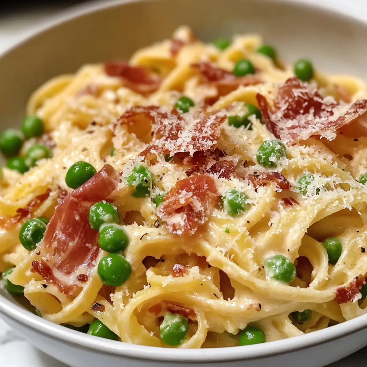 Schnelle Prosciutto Pasta mit cremiger Sauce