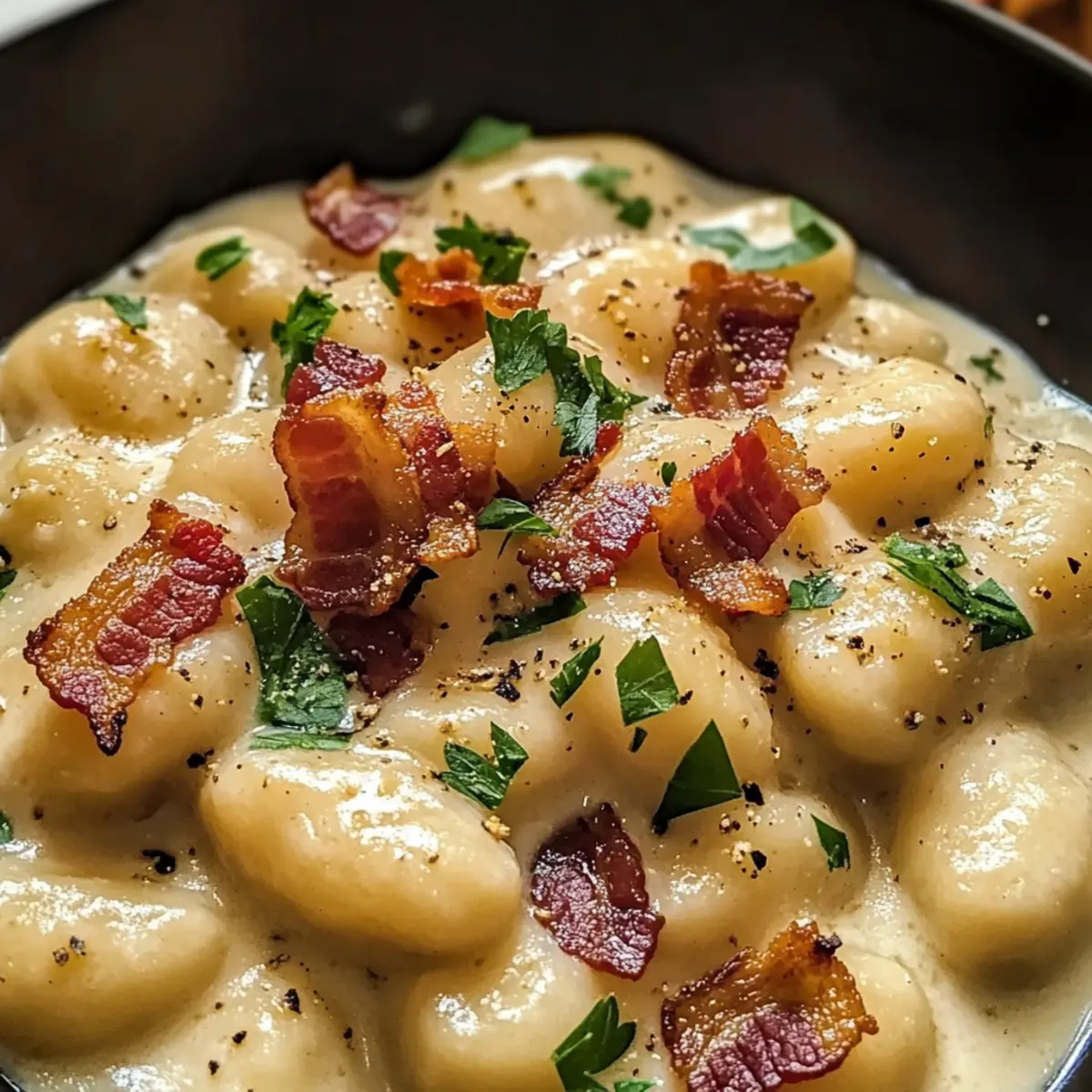 Geröstete Knoblauch-Creme-Sauce mit Gnocchi zaubern
